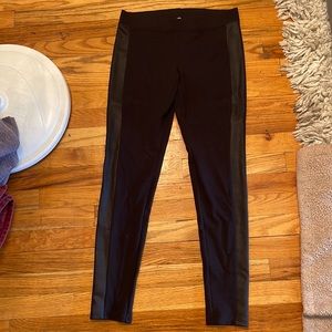 Black Express Leggings w/faux leather sides